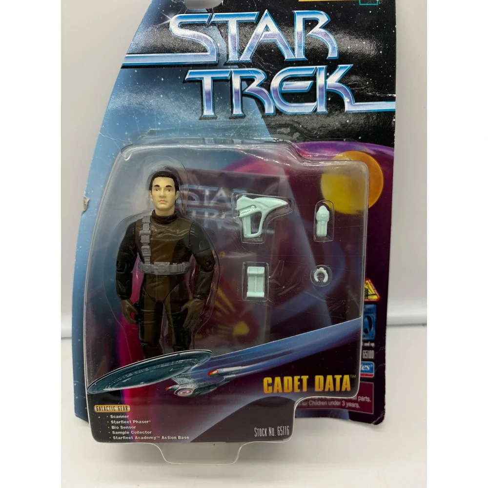 Star Trek Playmates Warp Factor Figure Lot: Cadet Data, Sisko, Spock, Jem'Hadar - Picture 2 of 9